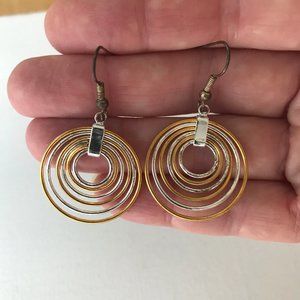 Open Cut Circular Earrings Retro Trendy Never Worn